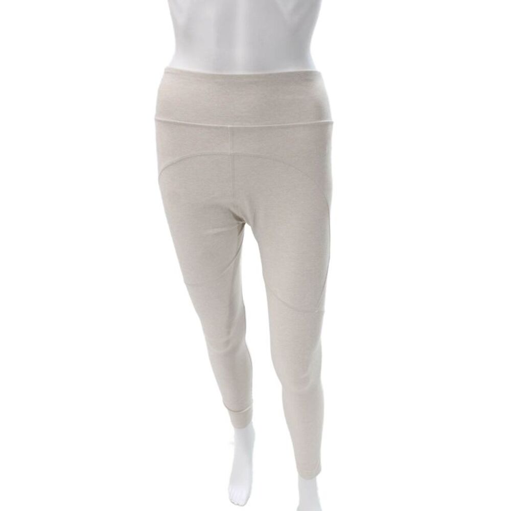 Outdoor Voices Womens Compression Leggings Beige Polyester Spandex Size S